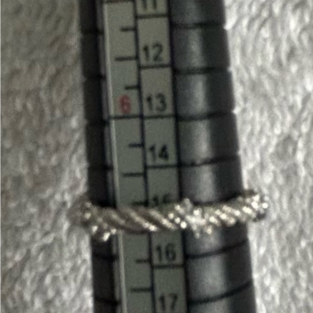 JUDITH RIPKA Twisted Rope Silver Ring, Size 7